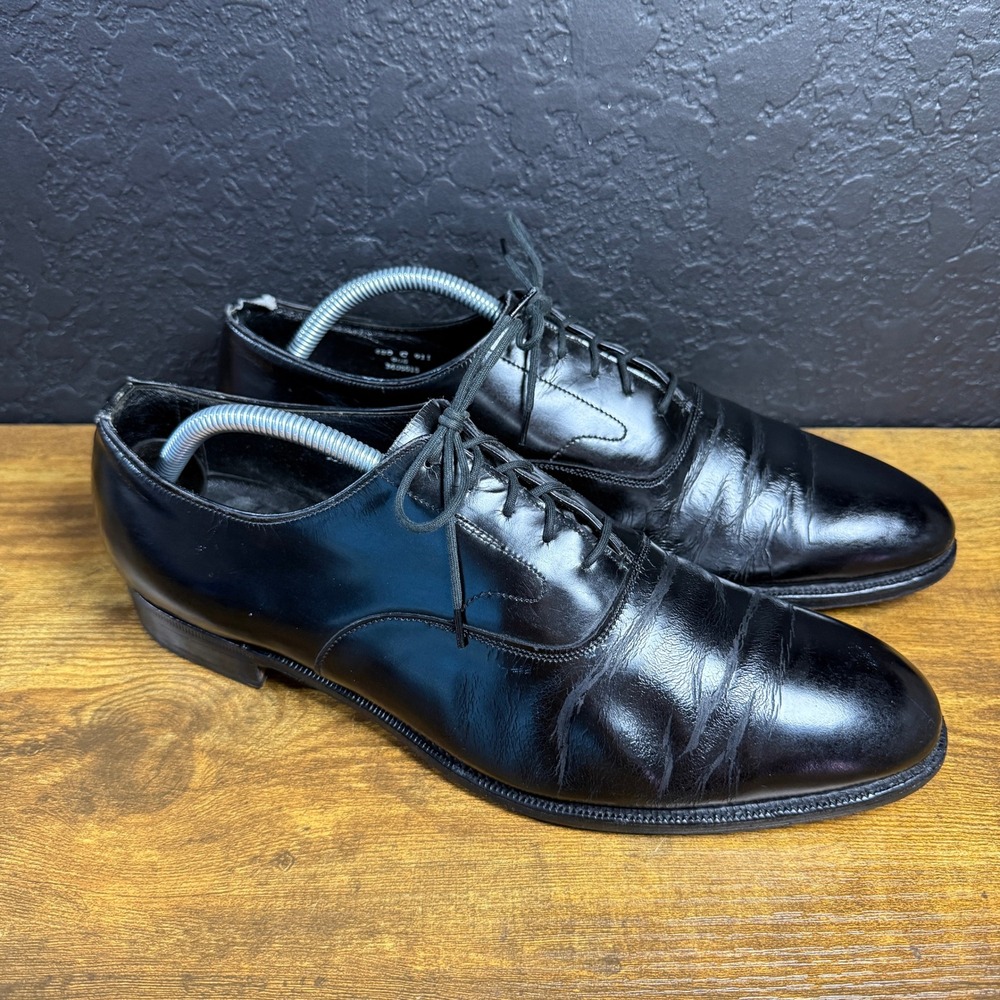 Brooks‎ Brothers Brooks English 911 Black Leather Oxford Mens 9C